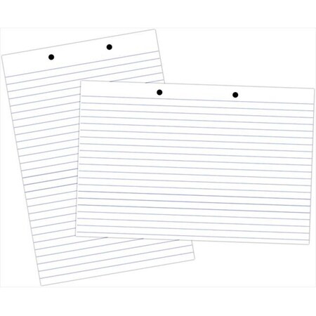 School Smart School Smart 085352 32 x 24 In. Sulphite Paper 2-Hole Punched Chart Tablet; 70 Sheets; 1.5 In. Ruling; 0.5 In. Skip Line; White 85352